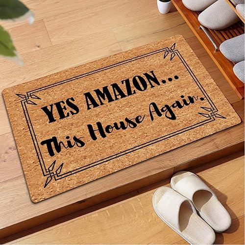 Miniatura 6 de Funny Welcome Doormat for Front Door Mat Yes Yaxa This House Again(23.7in X 15.6in) Anti-Slip Kitchen Rugs House Warming Gift Rugs for Entrance
