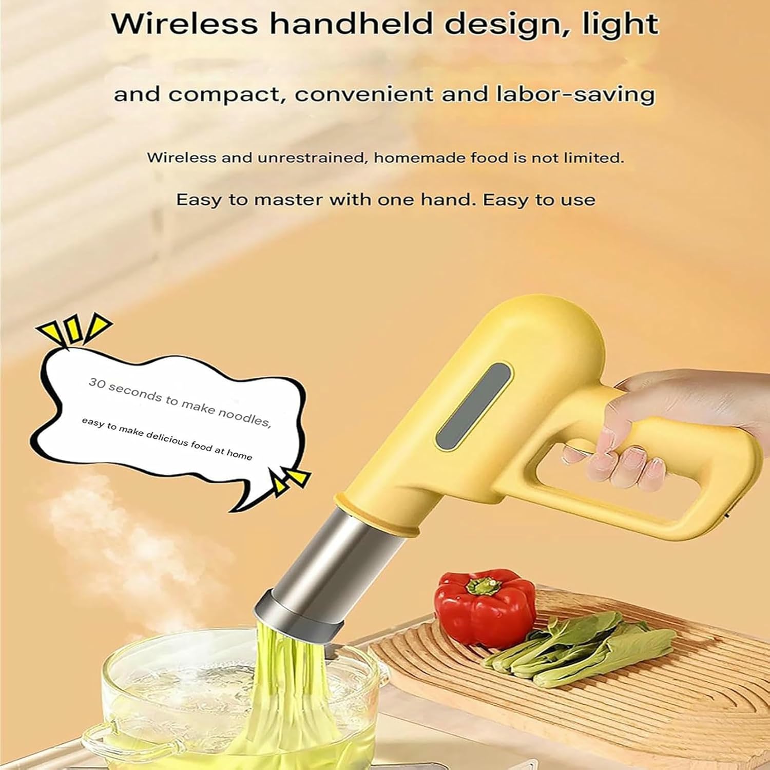 Stainless Steel Pasta Maker - Household Multifunctional Noodle Pressing Machine with 5 Noodle Molds, Electric Noodle Extruder for Home/Comercial Use, Easy Clean and Operate