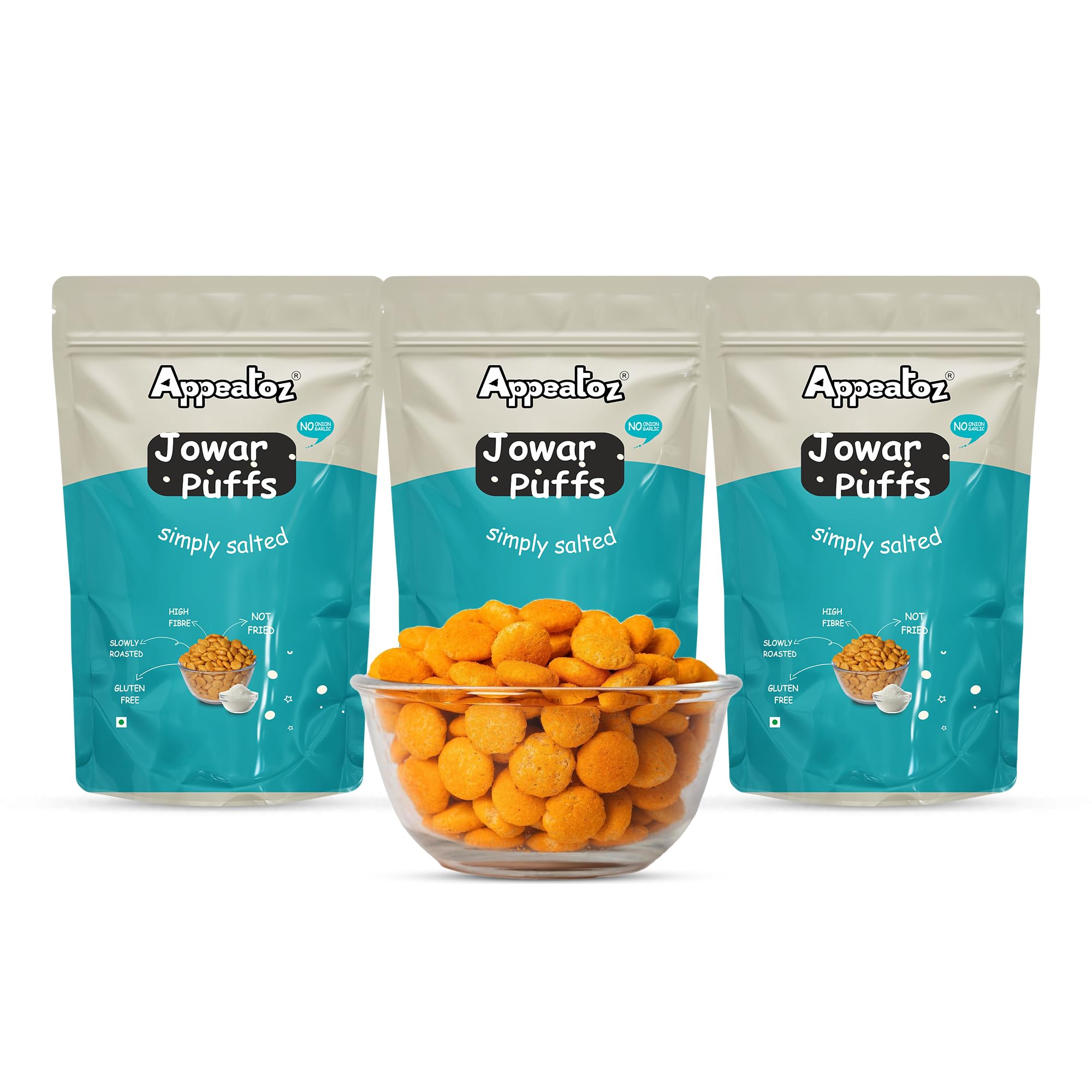 Appeatoz Jowar Puffs Simply Salted | Pack of 3 | Baked Not Fried | Gluten-Free Snack | Roasted & Light | No Added Sugar | High Protein & Fiber | Healthy Snack for Kids & Adults | 70g Each-picture-12