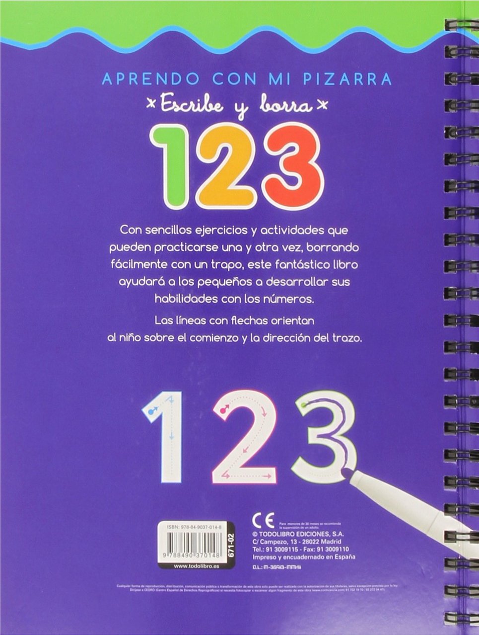 Escribe y borra números 123 (Aprendo con mi pizarra)