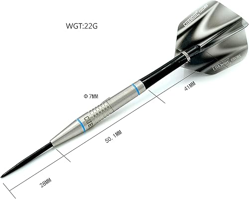 Miniatura 2 de CUESOUL Juego de dardos profesional de punta de acero de tungsteno 85% tungsteno 0.78oz0.85oz0.92oz-Serie Glory