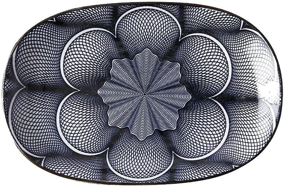 2 Pieces of Japanese-Style 10 inch Ceramic Glaze Underwater Dishes-Green Waves (Red Network)
