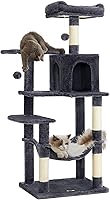 Vista 18 de Feandrea - Árbol para gatos de varios niveles para interiores, torre para gatos tipo condominio con 4 postes para rascar, 2 posaderos, hamaca y Gris