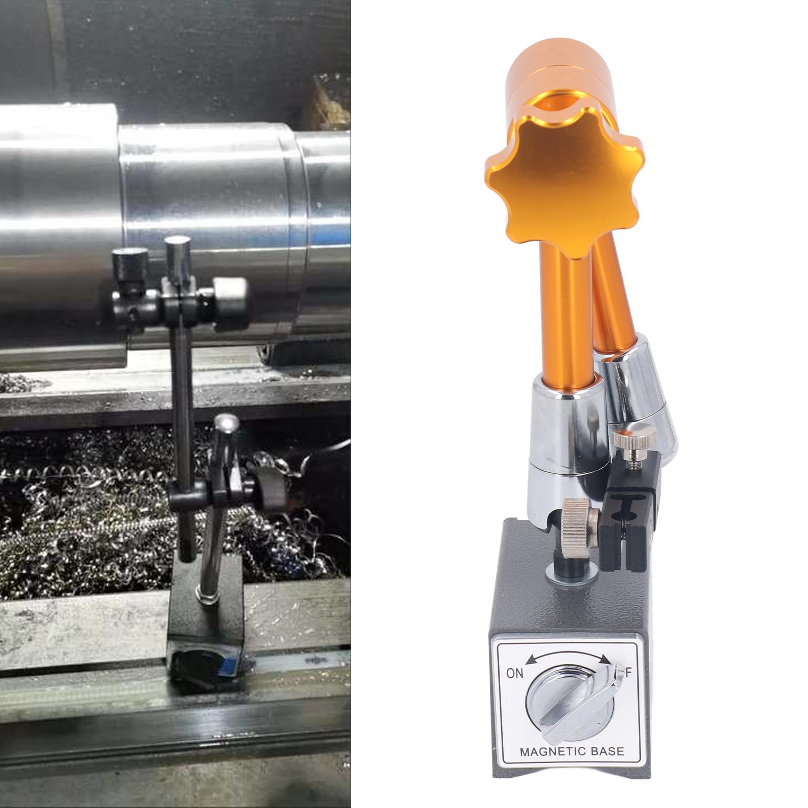 Leapiture 220.5lbs Magnetic Base Dial Indicator Mount Magnetic Mount Fast Fixing Dial Indicator Base Dial Indicator Magnetic Holder Arm