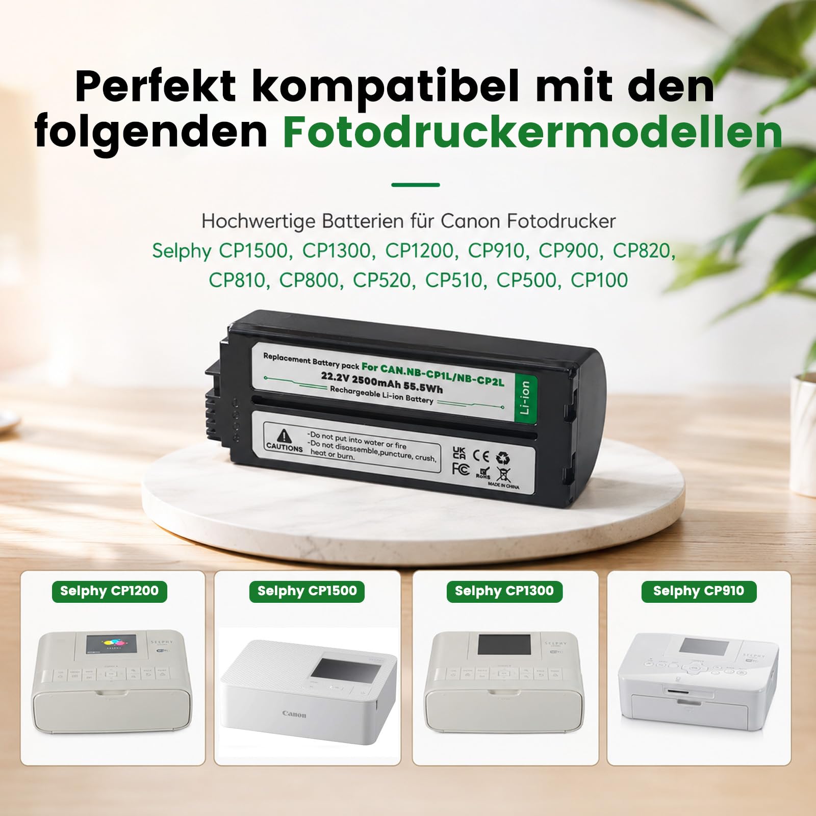Bateria NB-CP2L 2000 mAh z ładowarką do Canon SELPHY CP800 CP900 CP910 CP1200 CP100 CP1300