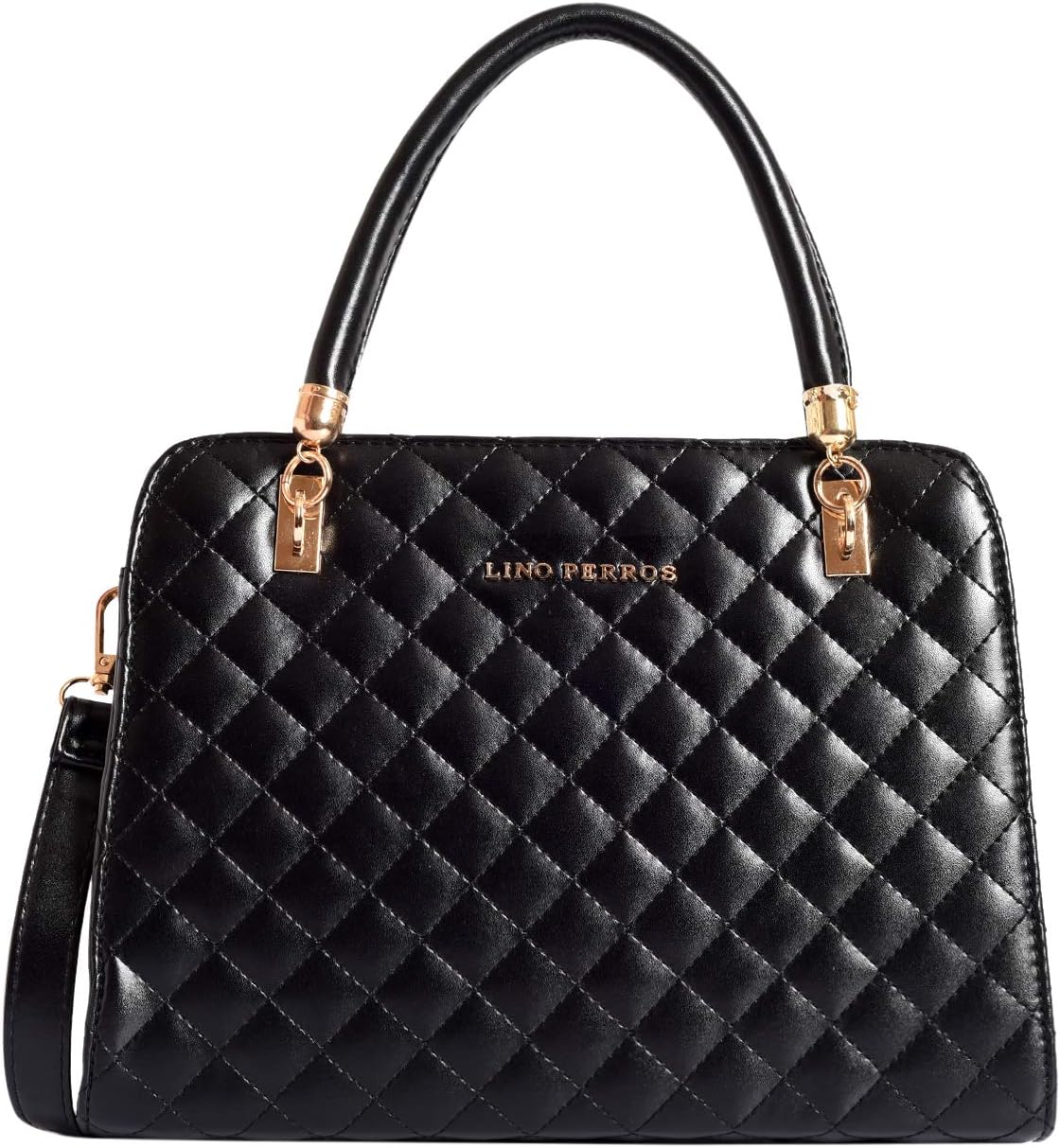 – Faux Leather Handbag (BLACK)