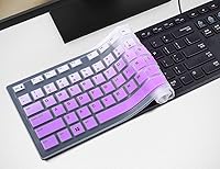 Vista 25 de Funda para teclado con letras grandes compatible con DELL KB216 KB216b KB216t KB216d KB216p Teclado con cable y protector de teclado inalámbrico