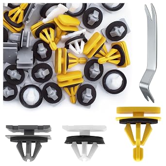 71 Pcs Fender Flare Rocker Panel Moulding Clips, Wheel Flare Clips & Trim Panel Remover, Compatible with GM Buick Cadillac Chevrolet GMC Sedan Trucks
