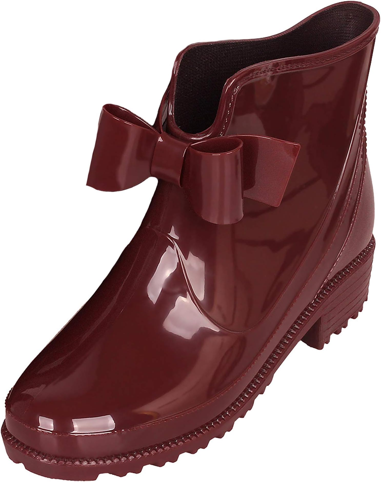 Womens Rain Shoes Anti Slip Wellington Boots Ankle wellies Ladies Rain Snow Boots Chelsea Shoes 3-8 UK