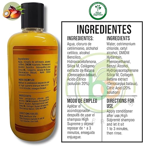 Miniatura 9 de Champú de aceite Batana con colágeno, romero y aloe vera y acondicionador Combo  16.9 onzas líquidas cada uno  Combo nutritivo e hidratante  Sin