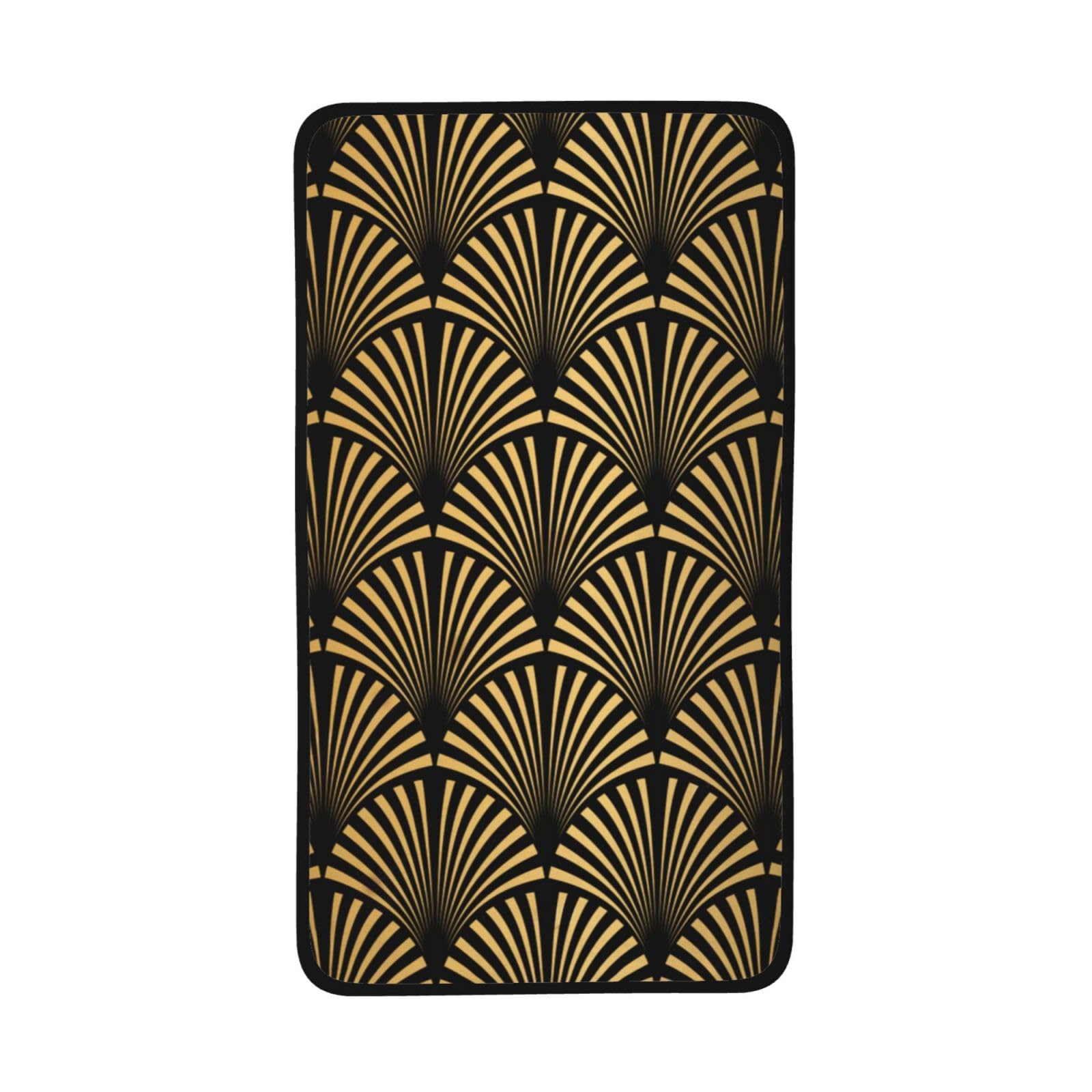 Bentli As Picture Hand Towels,Coral Velvet Hand Towels Bathroom Towel 16 X 28 Inch For Swim Spa Gym,Art Deco Pattern Seamless Black Gold