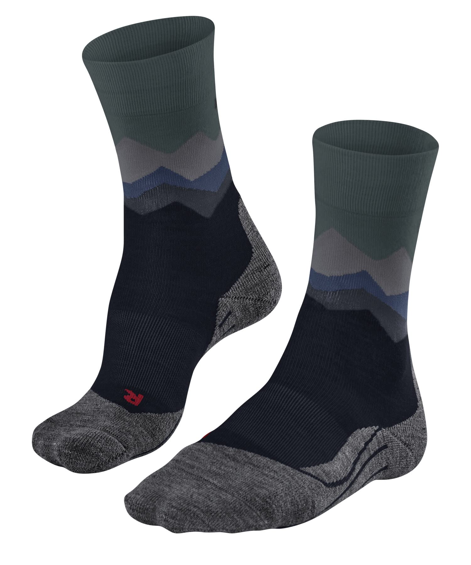 FALKE Men's TK2 Explore M So Wool Thick Anti-Blister 1 Pair Hiking Socks, Blue Marine 6122 Crest-O, 9.5-10.5