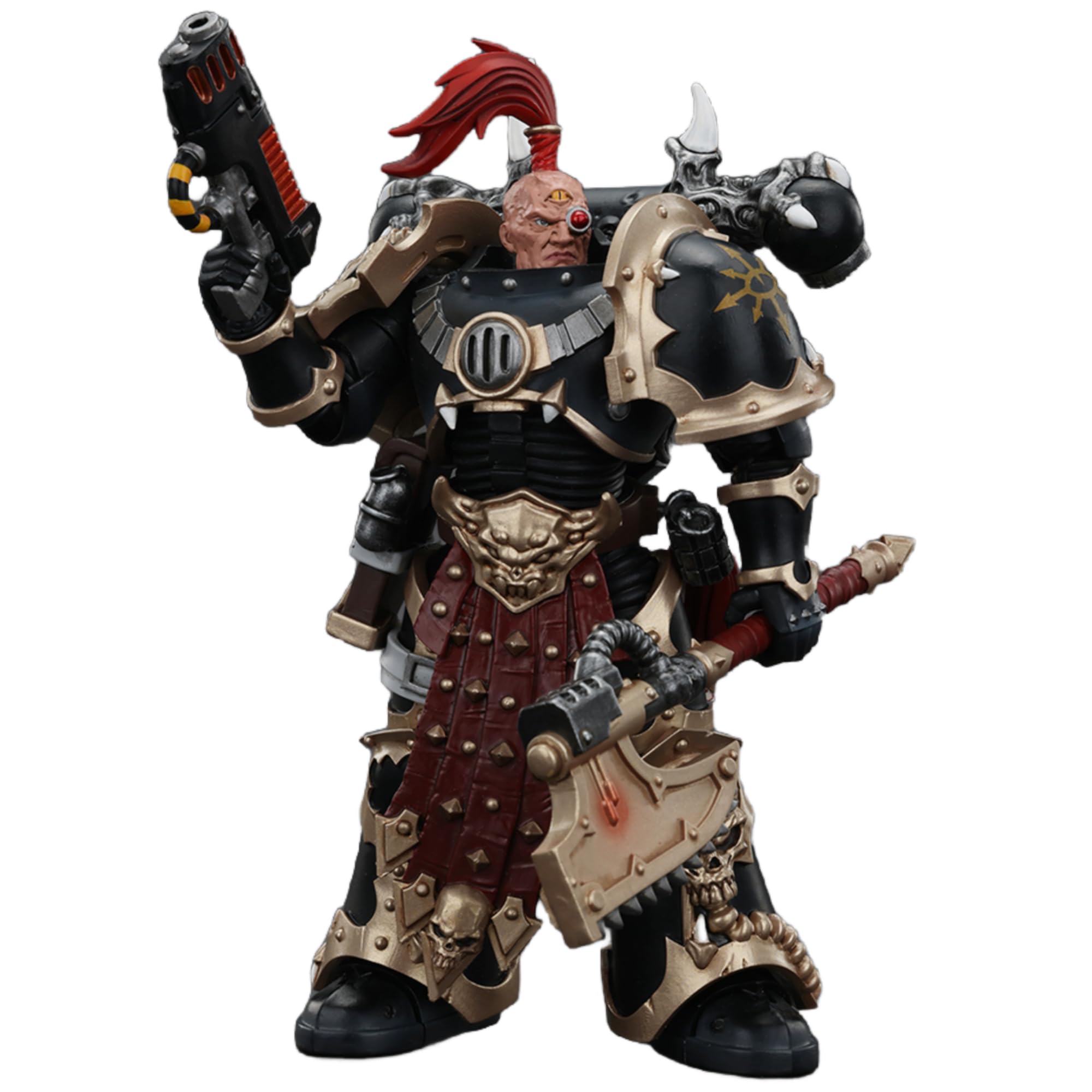 TOYVERSE JOYTOY 1/18 Warhammer 40,000 Action Figure, Chaos Space Marines Black Legion Chosen with Plasma Pistol and Power Axe, Movable Joints Character Model, Ages 15+