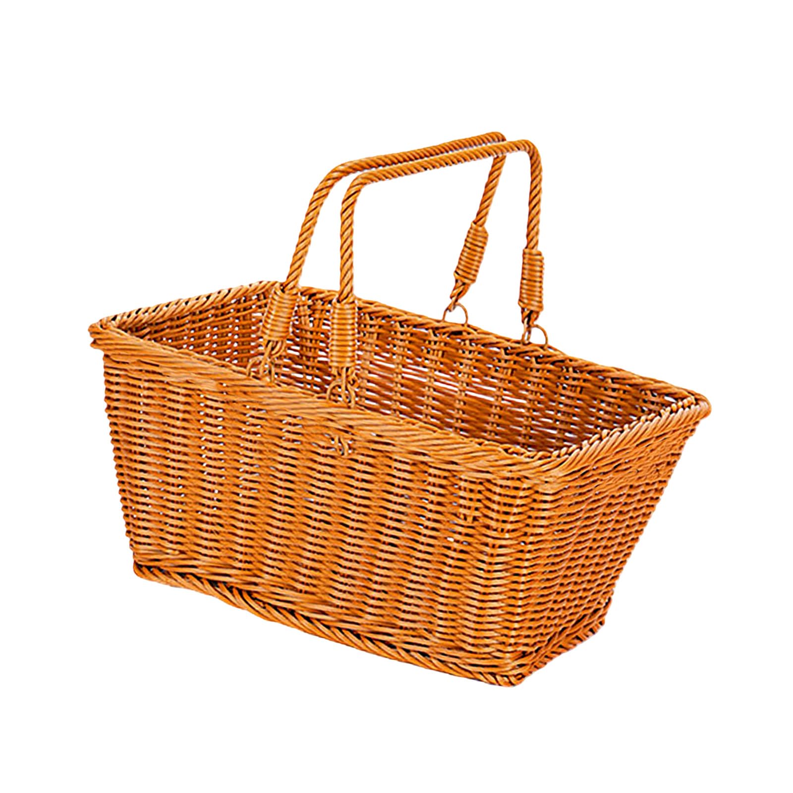 LUCKGONI Elegant Handwoven Oval Storage Basket For Outdoor Camping Picnics And Home Decoration