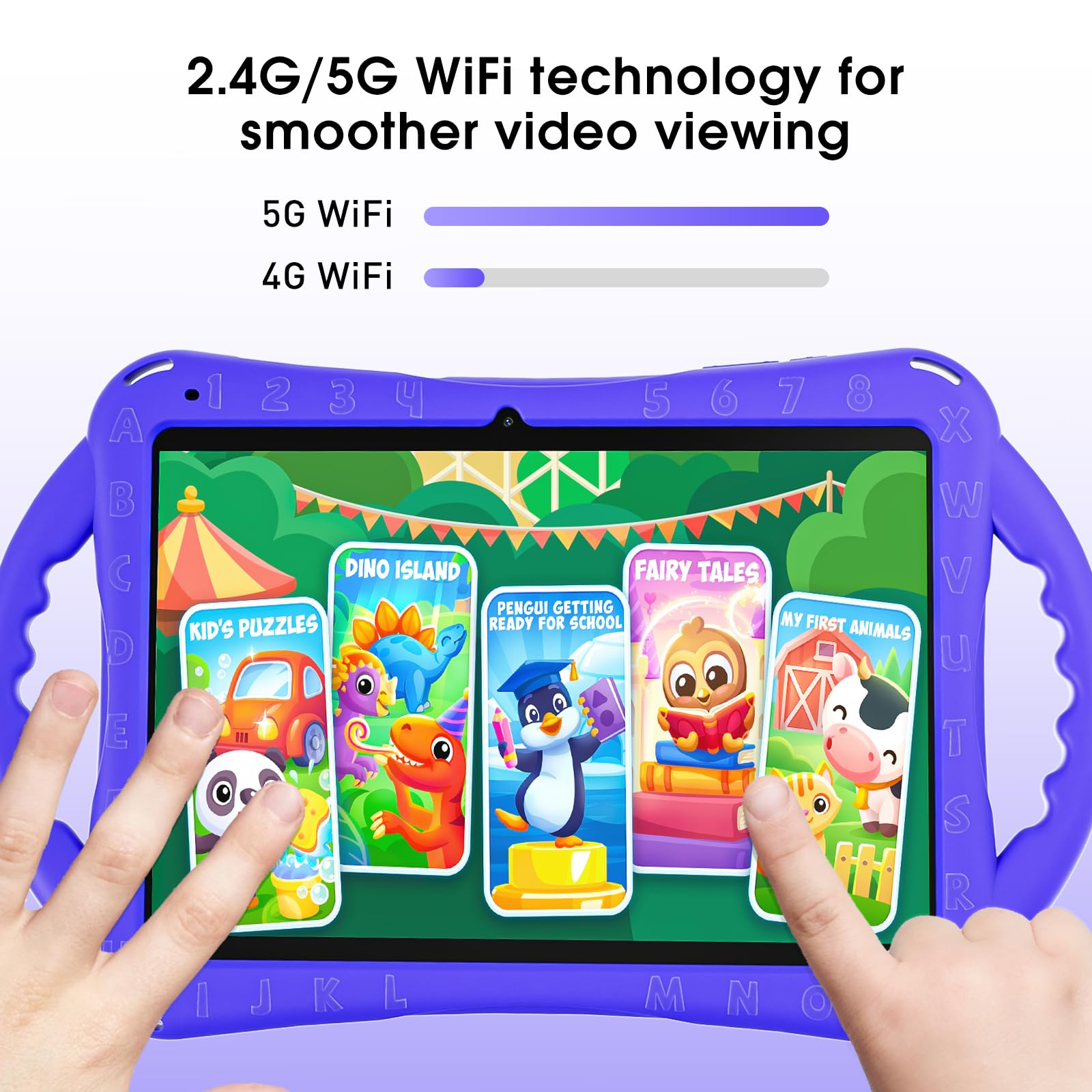 SGIN 10 Inch Tablet, Android 12 Tablet with Case, 4GB RAM 64GB ROM, Octa-Core 2
