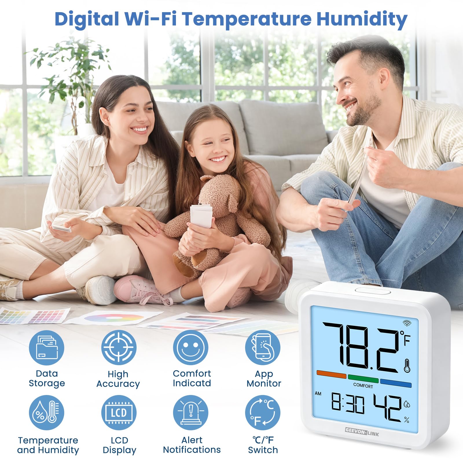 Termometro igrometro Bluetooth, GL-25TH09-Parent-WEU (2) | Batteria inclusa