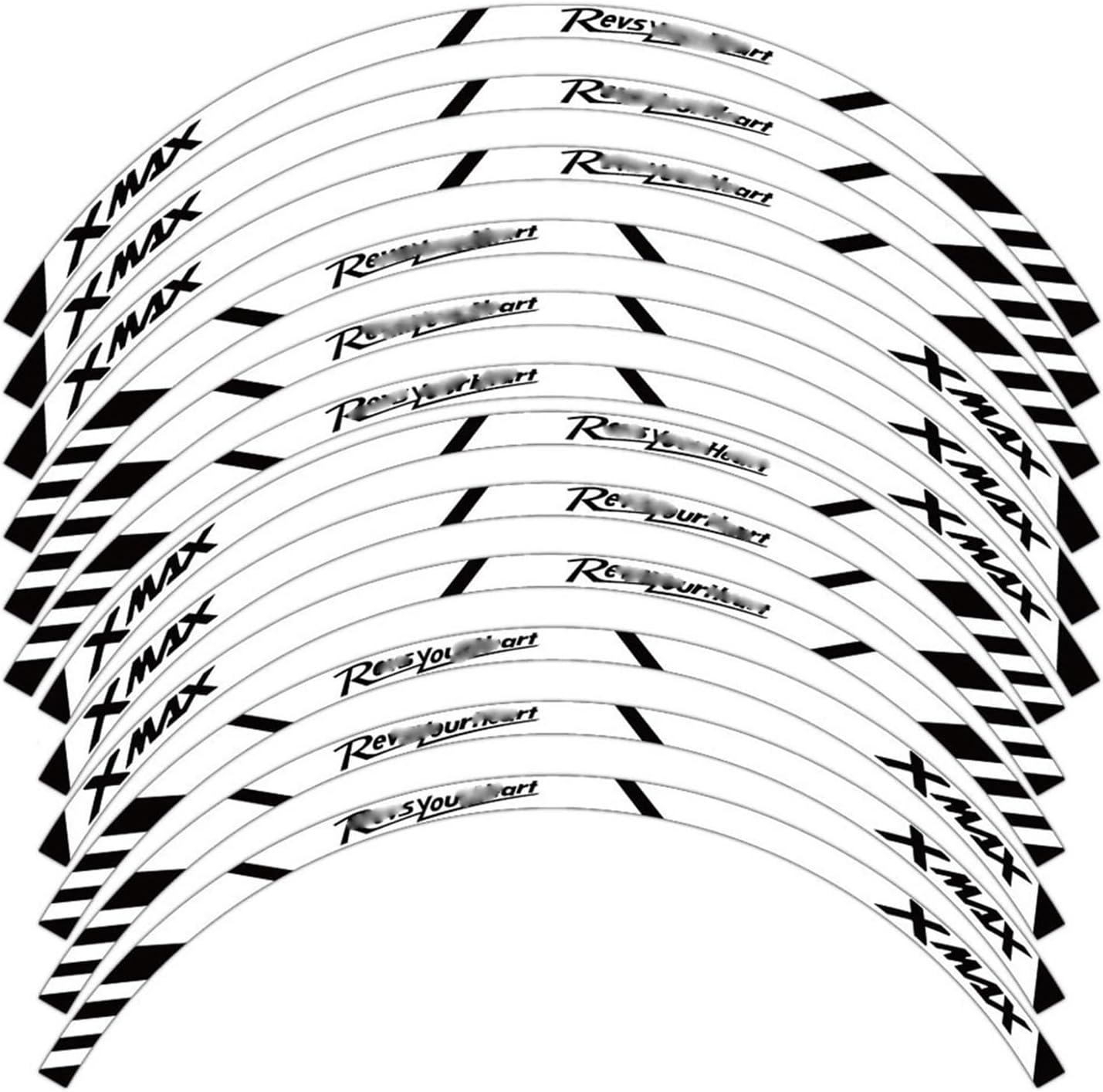 for for Xmax300 for Xmax250 for Xmax150 for X&max 150 250 300 Wheel Stickers Motorcycle Sticker Wheel Rim Decal(4)