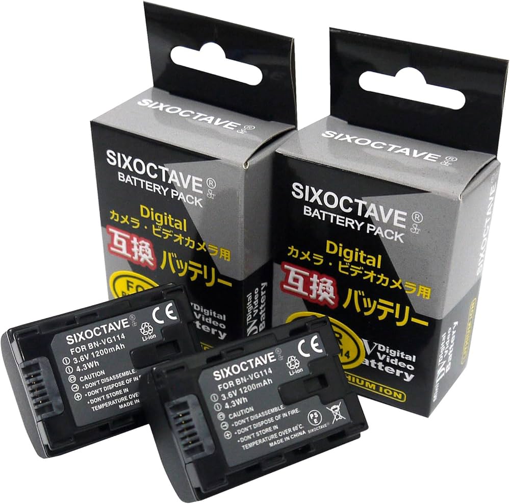Amazon | SIXOCTAVE 2個セット ビクター 互換 バッテリー BN-VG114/BN