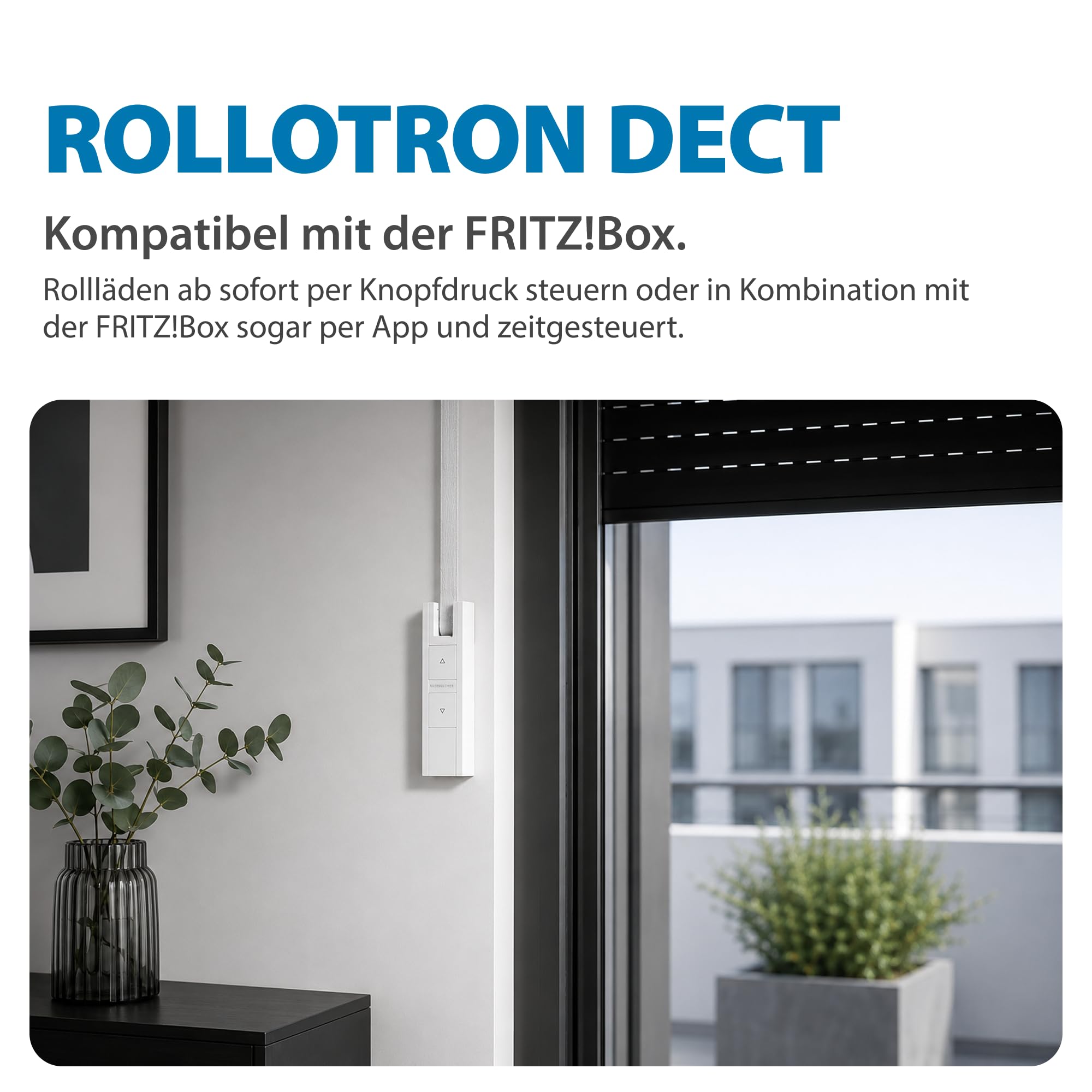 Rademacher RolloTron DECT 1213, für AVM Fritz!Box,inkl. 4m Gurtband (23mm)