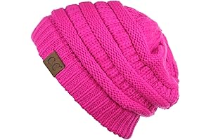 Trendy Warm Chunky Soft Stretch Cable Knit Beanie Skully for Teen Girls
