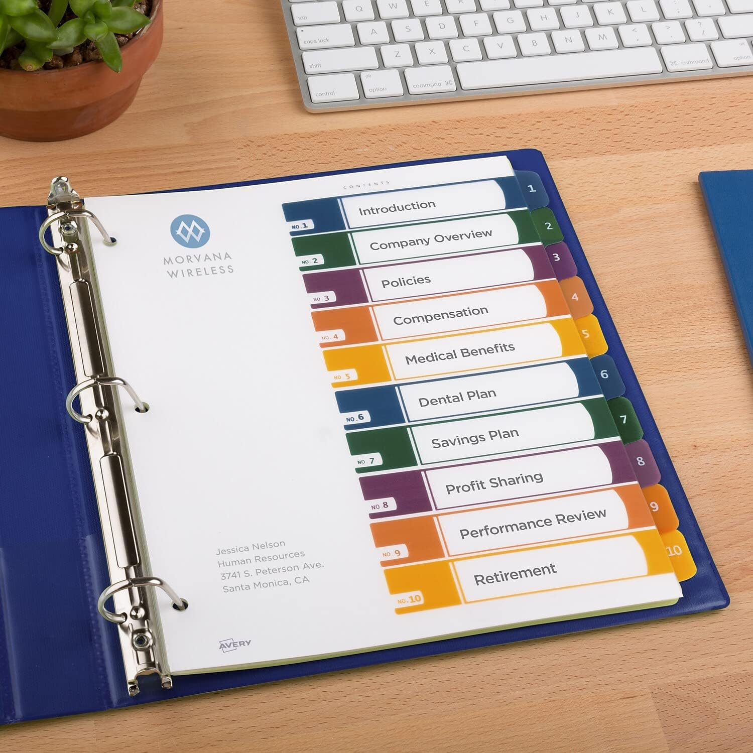 Avery 11818 Table of Contents Dividers, 10-Tab, 1-10, Tran/Multi
