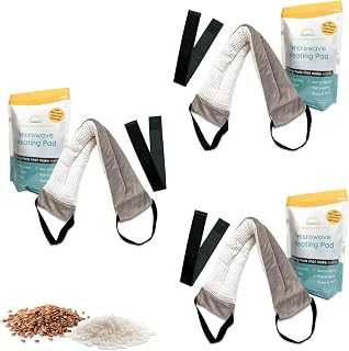 Versatile Microwavable Heating Pads for Neck Pain Relief, Back Pain, and Shoulder Pain Relief - Microwave Heating Pad for Cramps and Muscle Relief, Hot and Cold Reusable Pad - 3 Packs