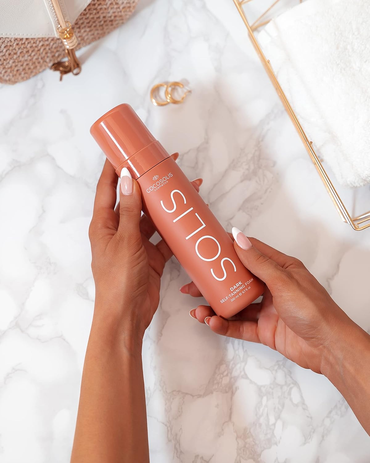 COCOSOLIS SOLIS Dark Autobronzant Foncé – Mousse Végan au DHA Végétal pour Bronzage Riche et Longue Durée (200 ml) - Description