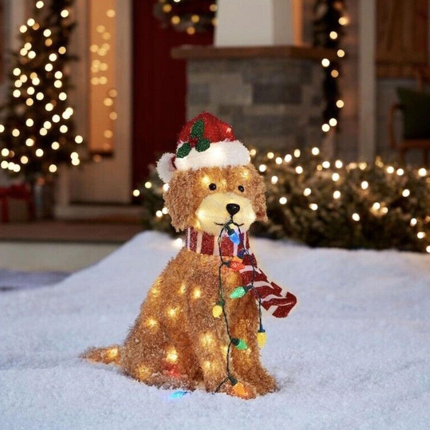 Amazon.com: Fluffy Doodle Dog Decor, Light-up Christmas Golden Doodle
