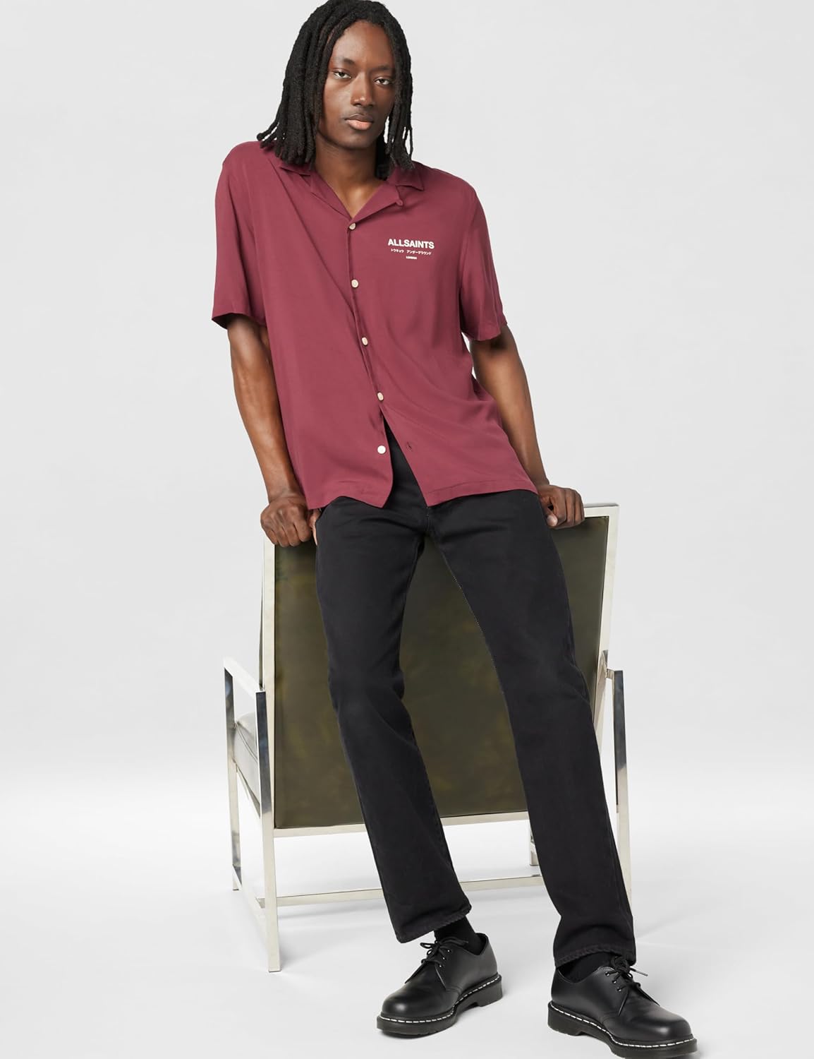 Allsaints Mens Underground Ss Shirt - Image 2