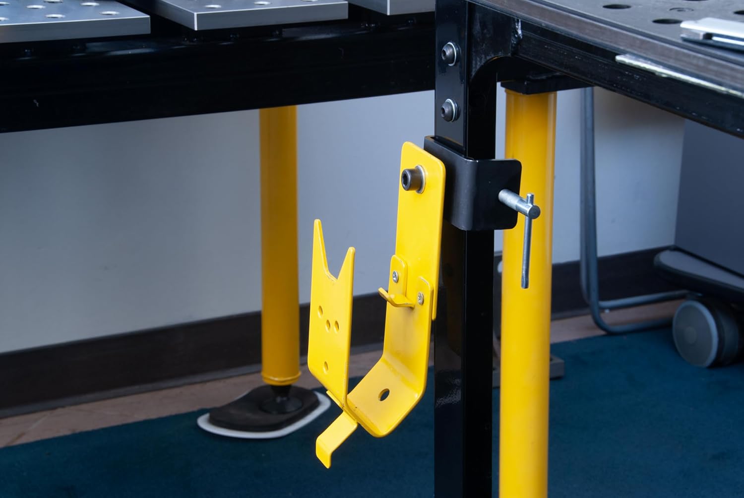 Strong Hand Tools Power Grinder Rest, Vertical Mounting Plate, Disk Holder, Holds Most 5" Grinders, C-Clamp Base, Table Edge Mount, Table Leg Mount, MGK53, Strong Hand Tools