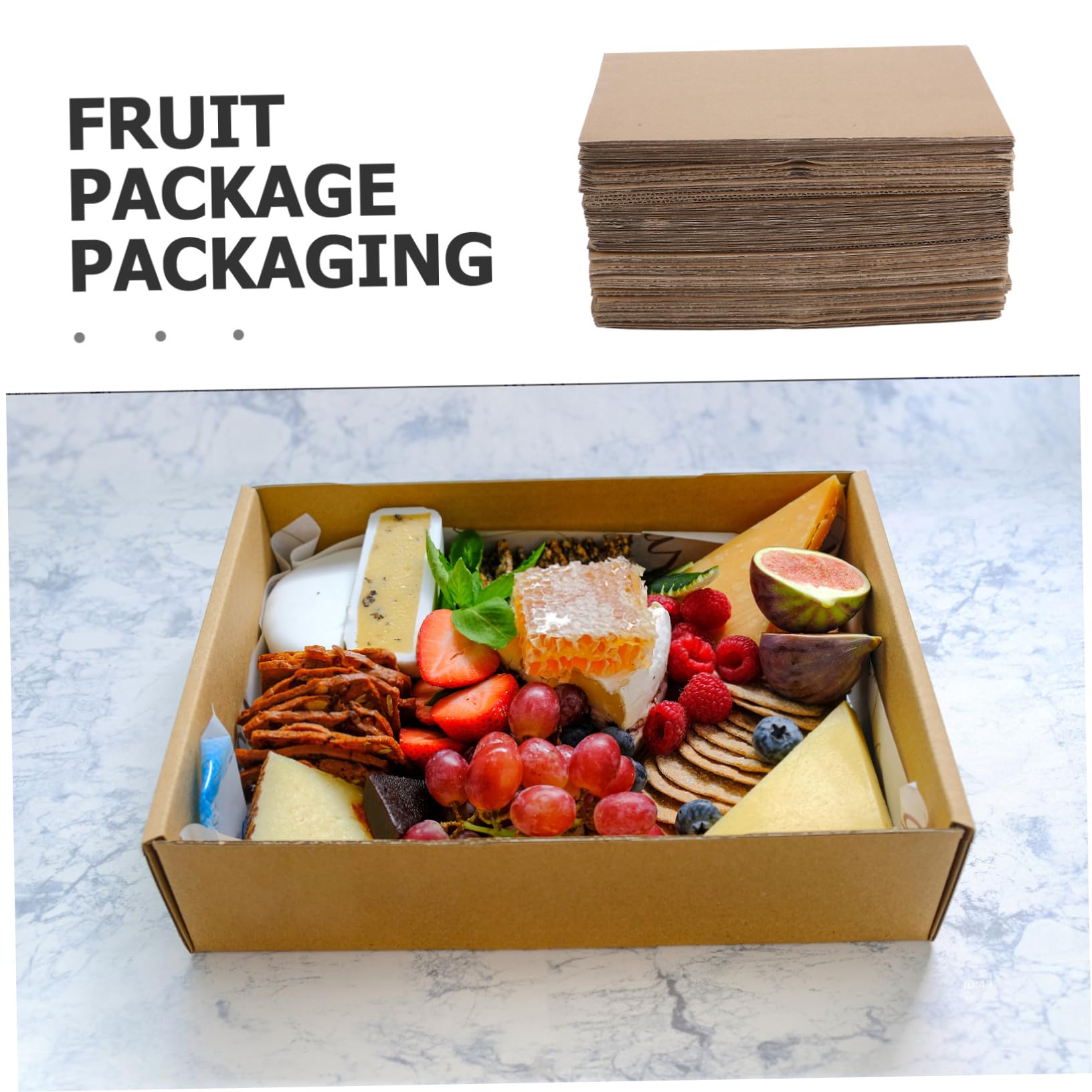 Angoily 50 Feuilles de Carton Ondulé pour Emballage Colis, Kit de Coussinets Protecteurs en Carton, Base Protectrice, 3 Couches, 50 Pièces pour Organisation Facile