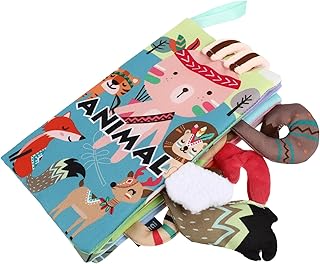 Toyvian 4 Peças Livro De Pano De Cauda Livro De Aprendizagem Do Bebê Livros Educacionais Iniciais Livro De Mão Do Bebê Livro Macio Livro De Desenvolvimento Sensorial Livro Crinkle Livro