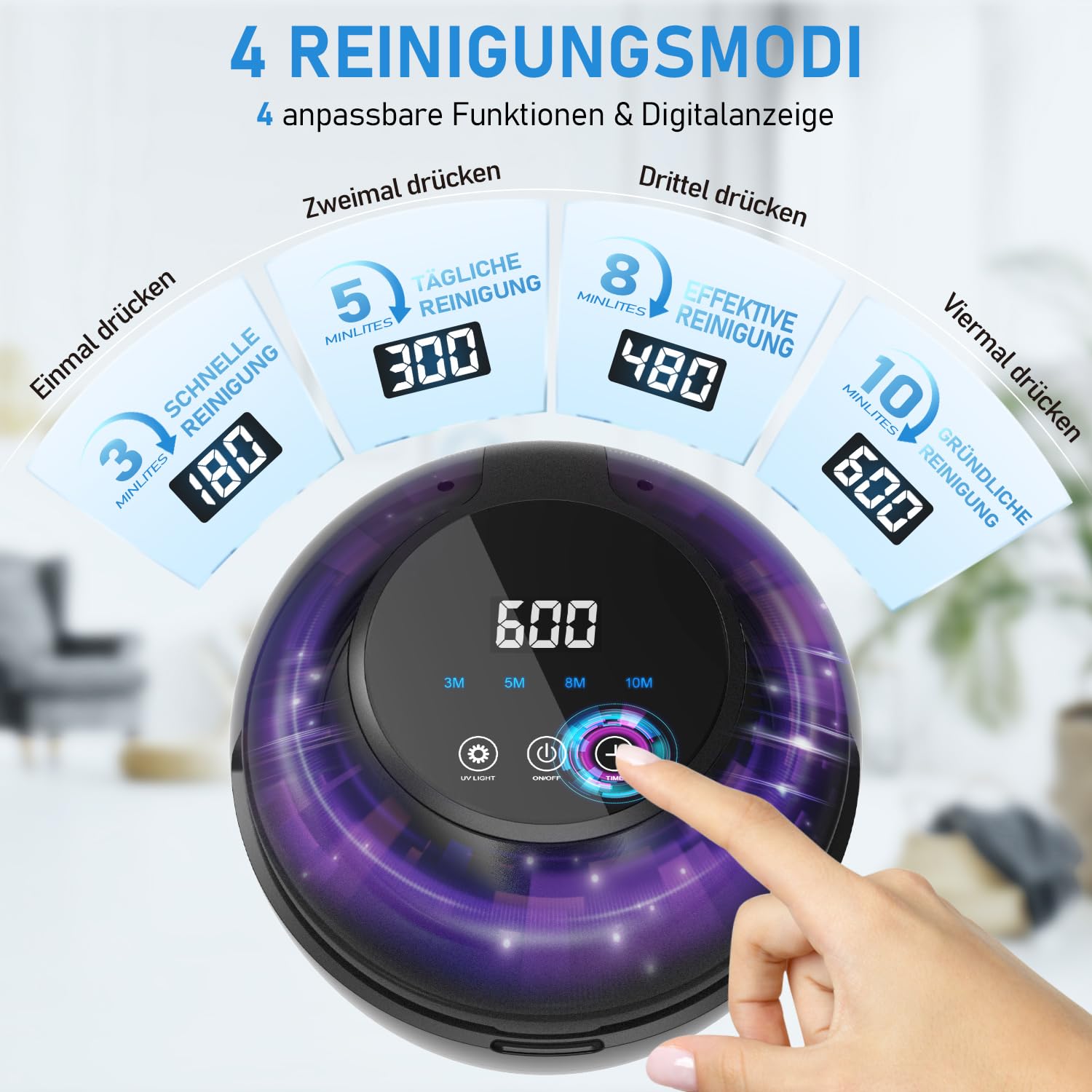 Ultraschallreinigungsgerät, 50kHz Dental Pod, 250ML Ultraschallreiniger, Ultrasonic Cleaner mit 6 UV Lampe für Zahnspangen, Zahnschiene, Retainer, Zahnersatz, Prothesen, Aligner, Schmuck