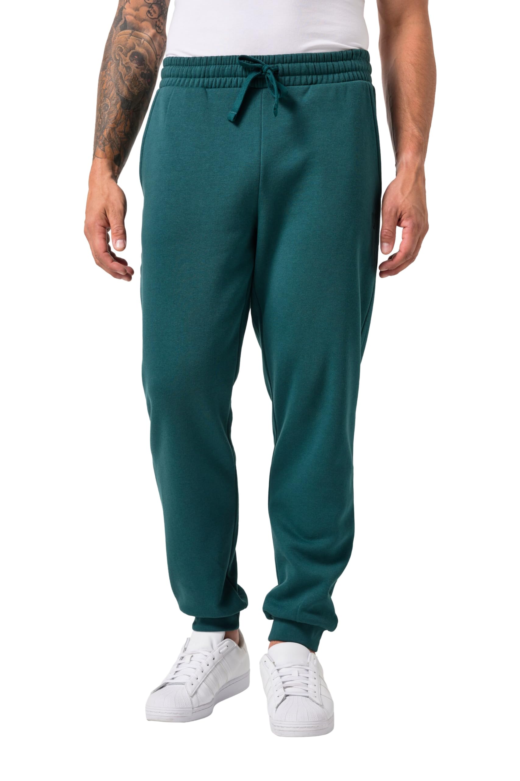 JP 1880 Men's Large Sizes Plus Sizes Menswear L-8XL Sweatpants, Homewear, 3 Pockets, Deep Green, 6XL 838126759-6XL