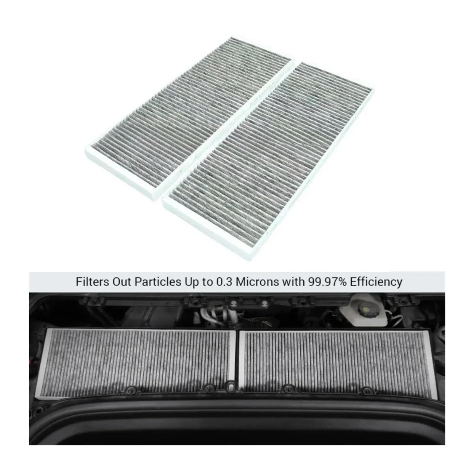 4 Piezas Filtro De Aire De Cabina Compatible Con Tesla