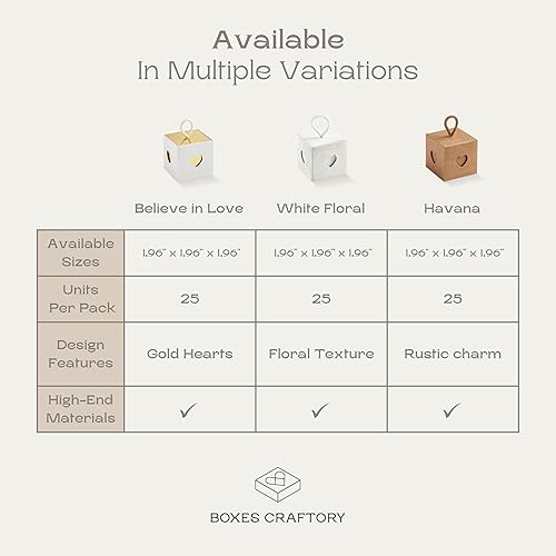 Miniatura 7 de Boxes Craftory Paquete de 25 cajas de regalo para regalos (6.49 x 4.33 x 1.57 pulgadas)  Cajas de almohada ideales para cajas de regalo de boda o