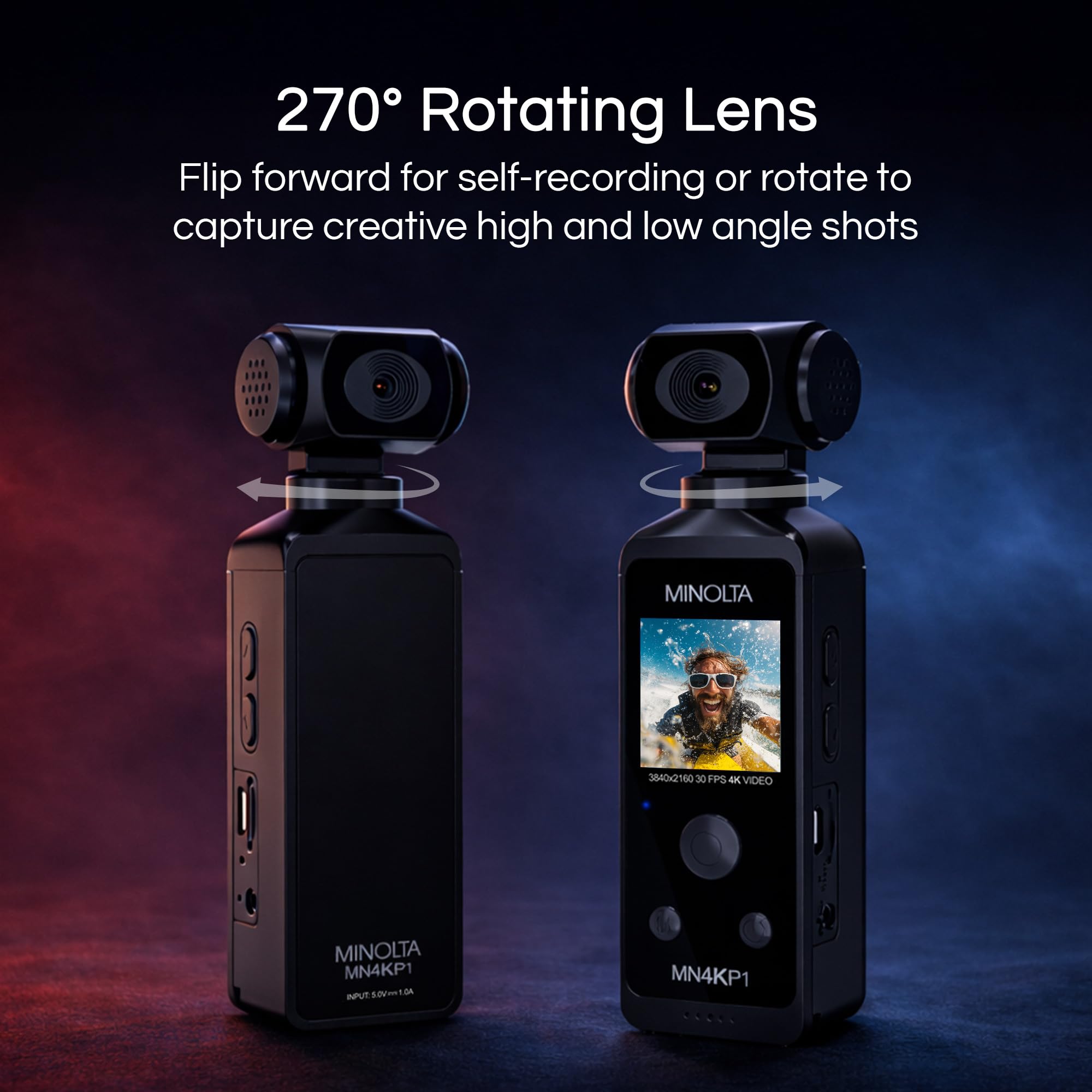 Amazon | Minolta MN4KP1 4K ウルトラHD Wi-Fi対応ポケットビデオ