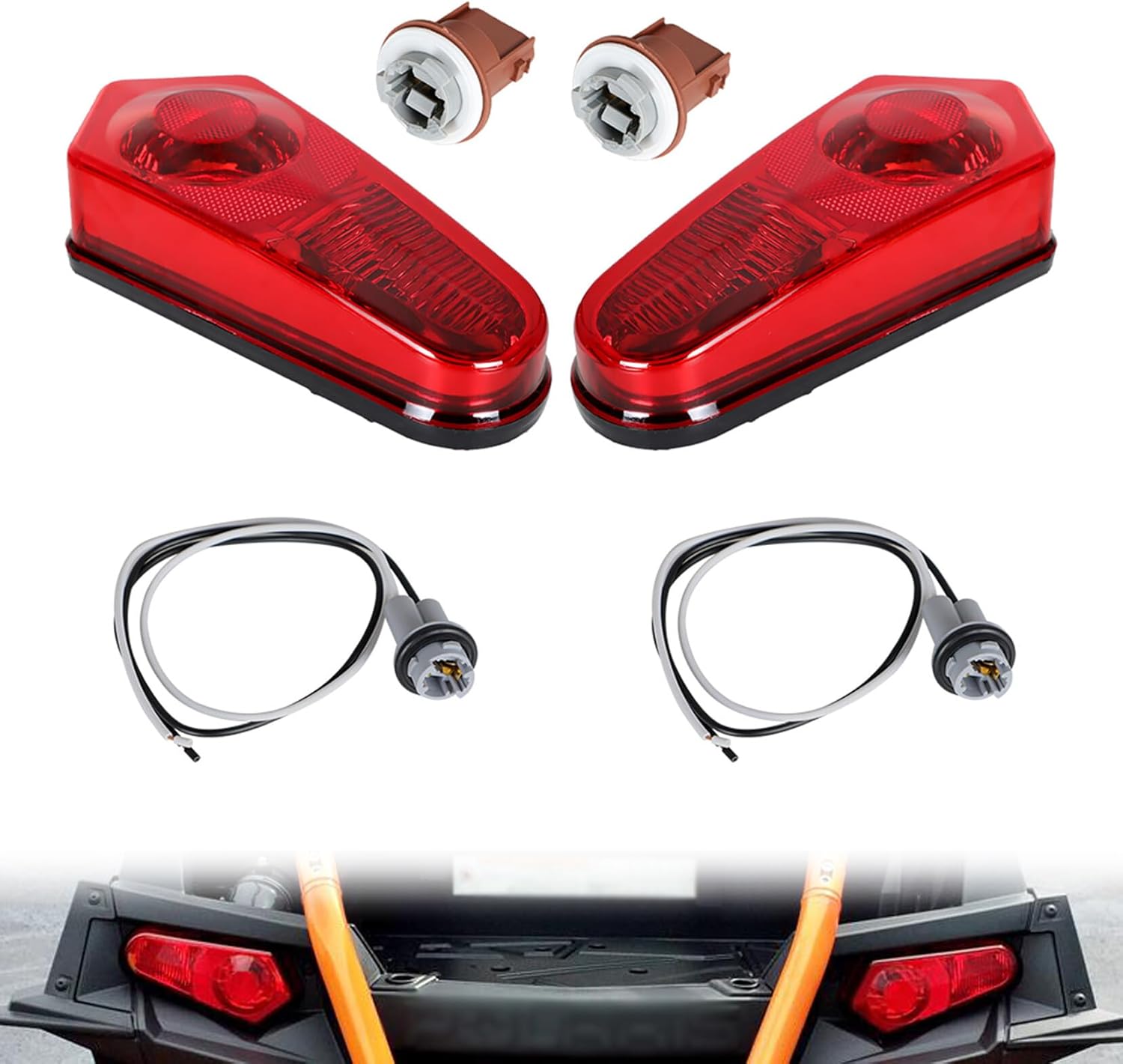 Red Tail Lights Housing Replacement for 2009-2022 ACE RZR Sportsman 2411153 2411154