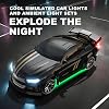 Mini Drift RC Car, 1:64 4WD High Speed RC Drift Car With LED Light, 2.4Ghz RC Racing With Speed Adjustment, Radio Controlled Cars Toys Gift For Kids Adults (E84 Black)