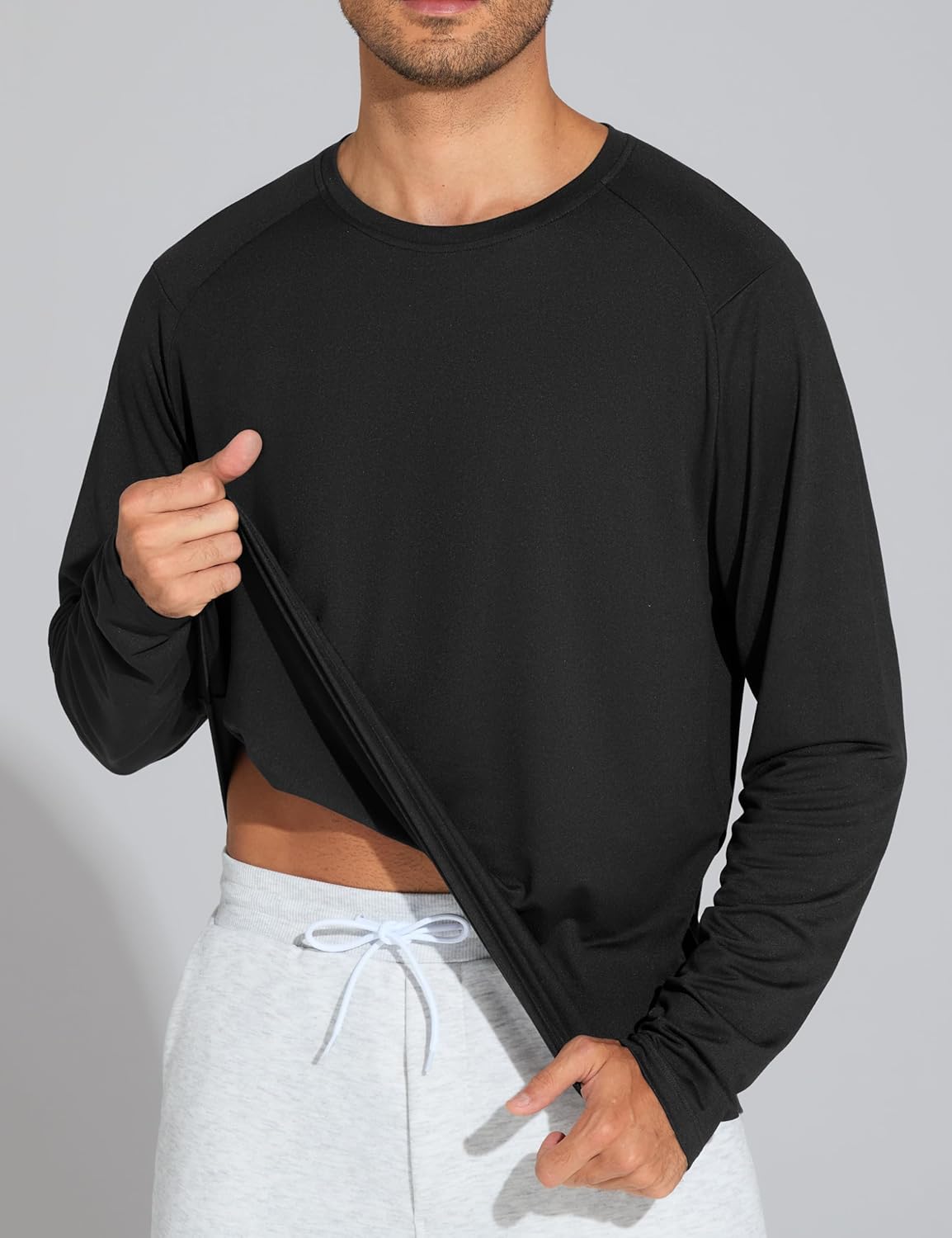 THE GYM PEOPLE Men's Long Sleeve Soft Workout Shirts UPF 50+ Fall Lightweight Athletic Pullover Tops for Hiking Running - Image 4