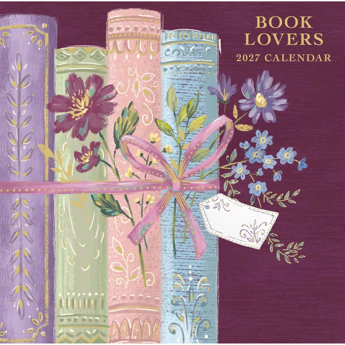 Carousel Worldwide Book Lovers by Orchard Design 2027 Square Wall Calendar, 12-Month Calendar, Literary-Inspired Artwork