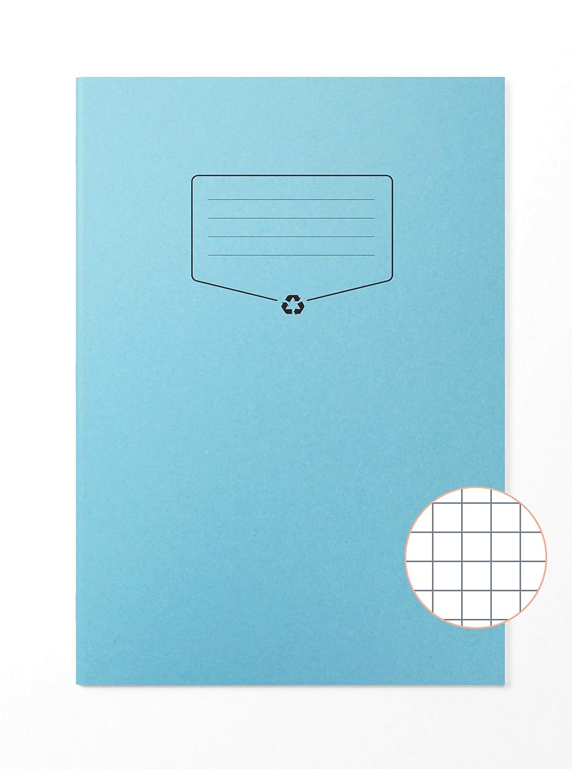 Silvine A4 Recycled Exercise Book - Lined With Margin (64 Pages) Green [Pack of 10]