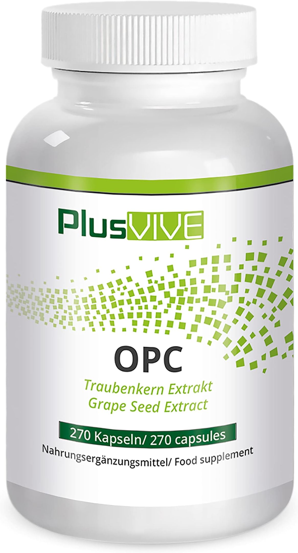 Plusvive OPC capsules with Grape Seed Extract from French Grapes, (400 mg)