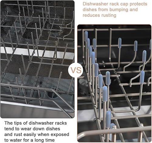 Vista 12 de 100 piezas universales de silicona para lavaplatos, tapas de punta de púa, kit de reparación de dientes para lavavajillas, tapas de extremo redondo