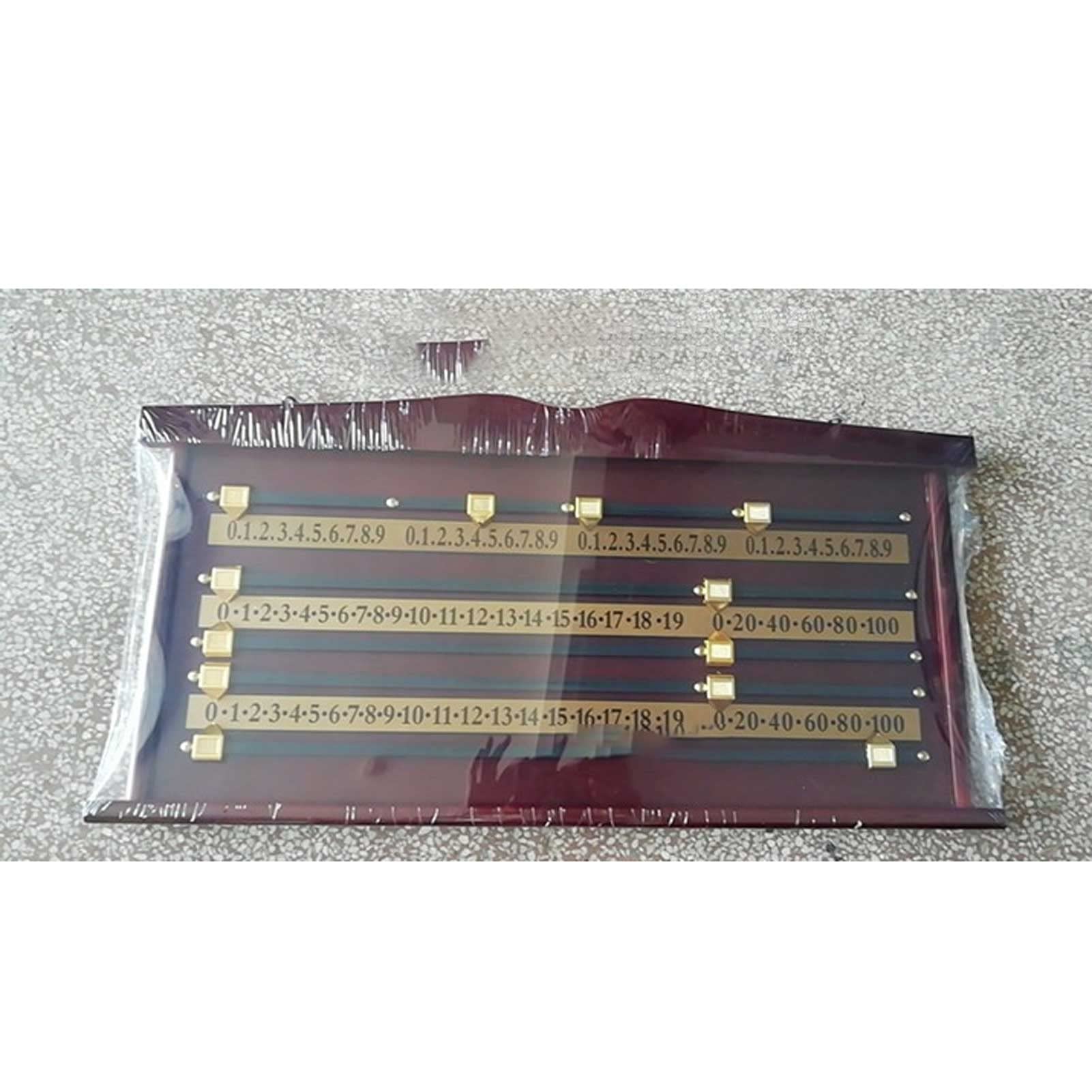 Marcador de billar manual de madera maciza con riel de cobre A