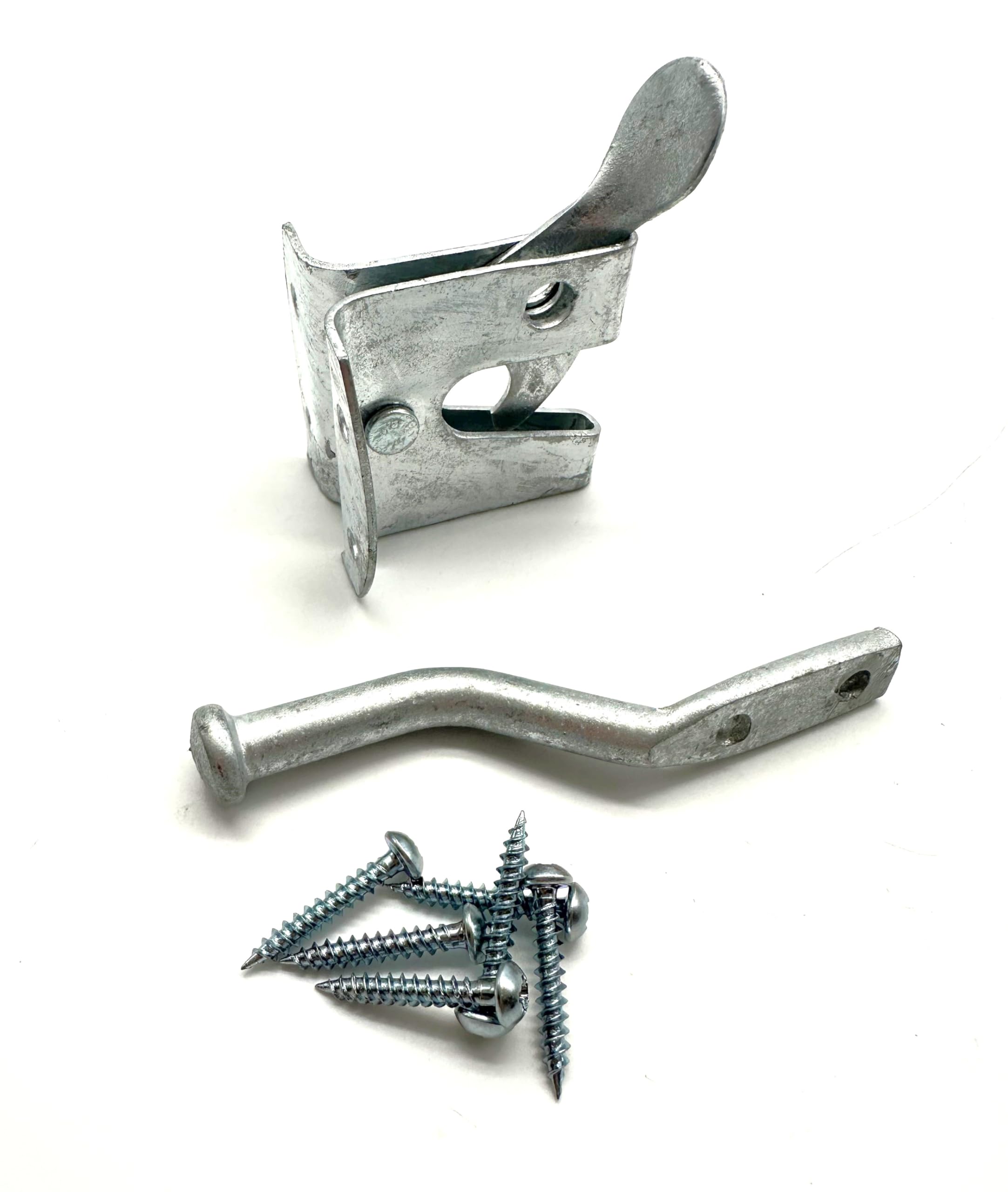 Heavy Duty Hot Dipped Galvanised Garden Gate Hinge Pack. 2X 12 Tee Hinges, Auto Close Latch and All Fixings. Hanging Kit for Gates and Doors. Corrosion and Weather Resistant External Hinge Set. - Image 2
