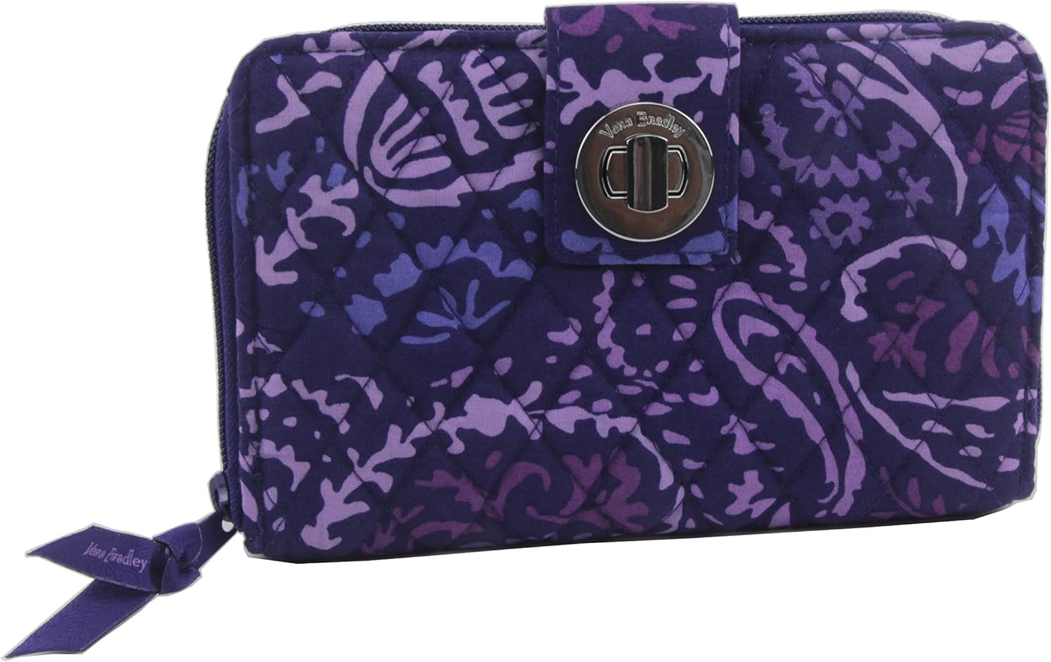 Vera Bradley RFID Turnlock Wallet in Cotton, Paisley
