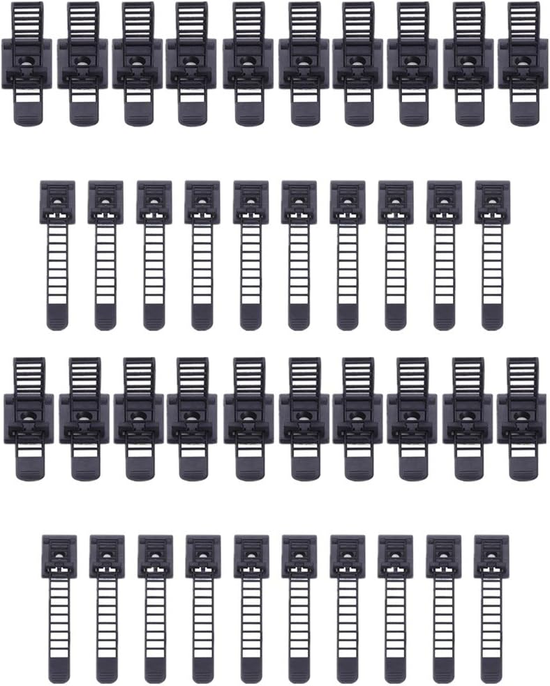 Honbay 40pcs Large and Small Adhesive Back Adjustable Cable