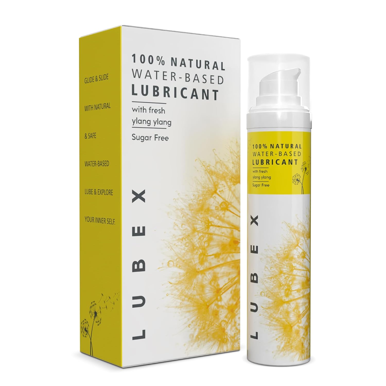 Lubex 100% Natural Long-Lasting Lubricant (Water-Based) with Organic Aloe Vera Lube for Her, Him & Couples – Natural Ylang Ylang Flavour 50gm Lubex 100% Natural Long-Lasting Lubricant (Water-Based) with Organic Aloe Vera Lube for Her, Him & Couples – Natural Ylang Ylang Flavour 50gm