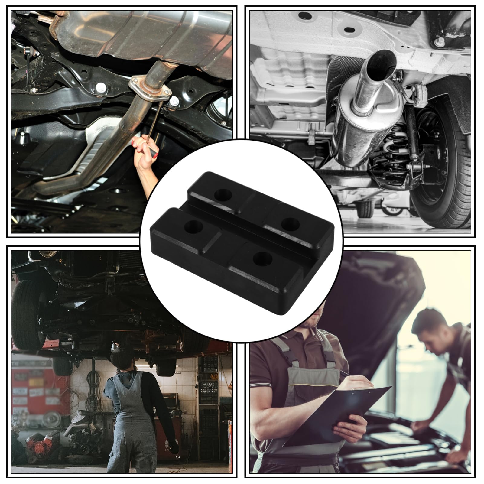 Alipis 4 Pezzi Tampone per Cric Gomma per Sollevamento Auto Adattatore per Martinetti Sicuro e Antiscivolo Compatibile con Auto Furgoni e SUV